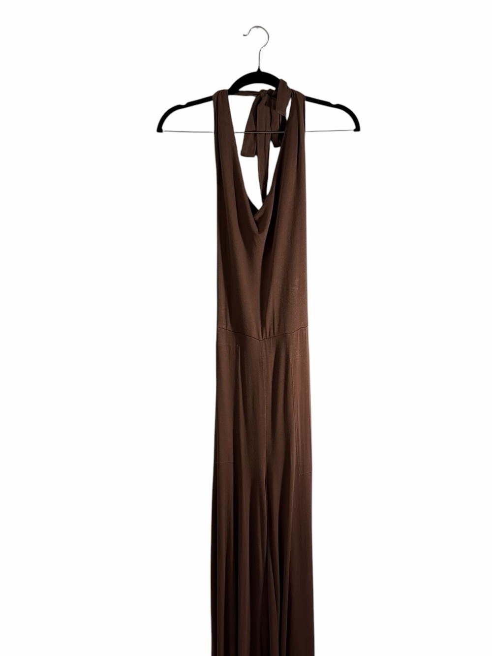 Free People Beach Convertible Wide Leg Jumpsuit Chocolate Brown